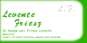 levente friesz business card